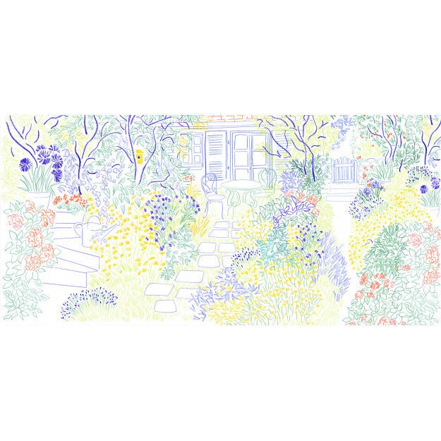 Les Dominotiers Coin De Jardin Behang DOM 3006 - LAB COLOUR THE WORLD