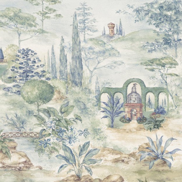 Les Dominotiers Dream Forest, Blue Behang DOM 3012 - LAB COLOUR THE WORLD