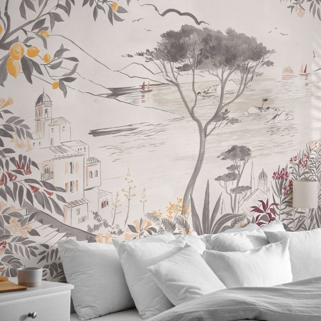 Les Dominotiers Entre deux rives pastel Behang DOM 6014 - LAB COLOUR THE WORLD