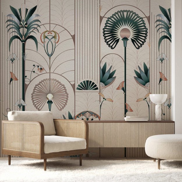 Les Dominotiers Floreal Beige Behang DOM 4010 - LAB COLOUR THE WORLD