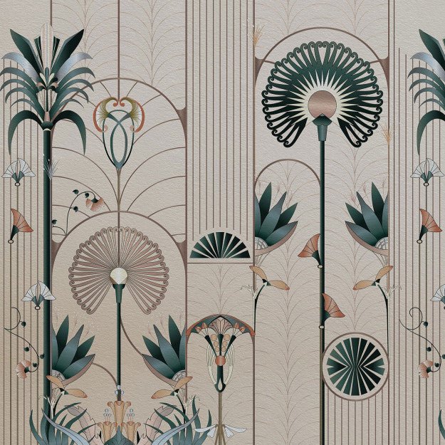 Les Dominotiers Floreal Beige Behang DOM 4010 - LAB COLOUR THE WORLD