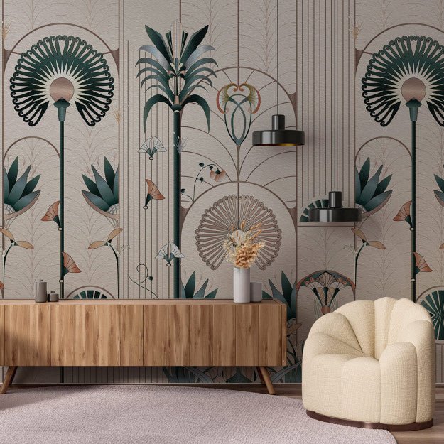 Les Dominotiers Floreal Beige Behang DOM 4010 - LAB COLOUR THE WORLD