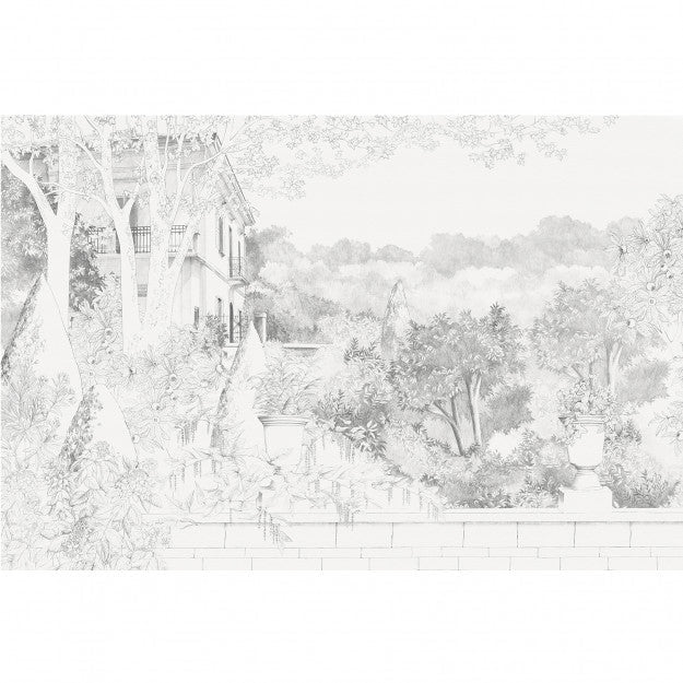 Les Dominotiers Jardin De Famille Behang DOM 3004 - LAB COLOUR THE WORLD