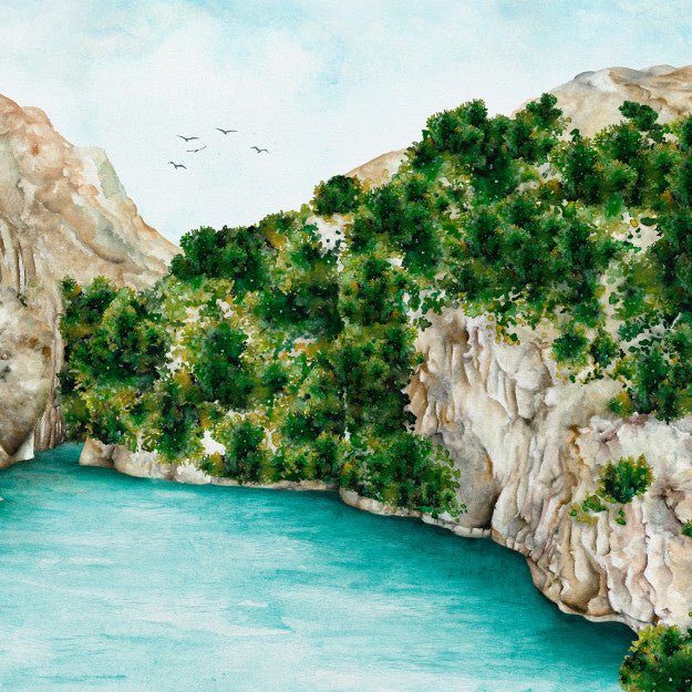 Les Dominotiers Les gorges émeraude Behang DOM 5008 - LAB COLOUR THE WORLD