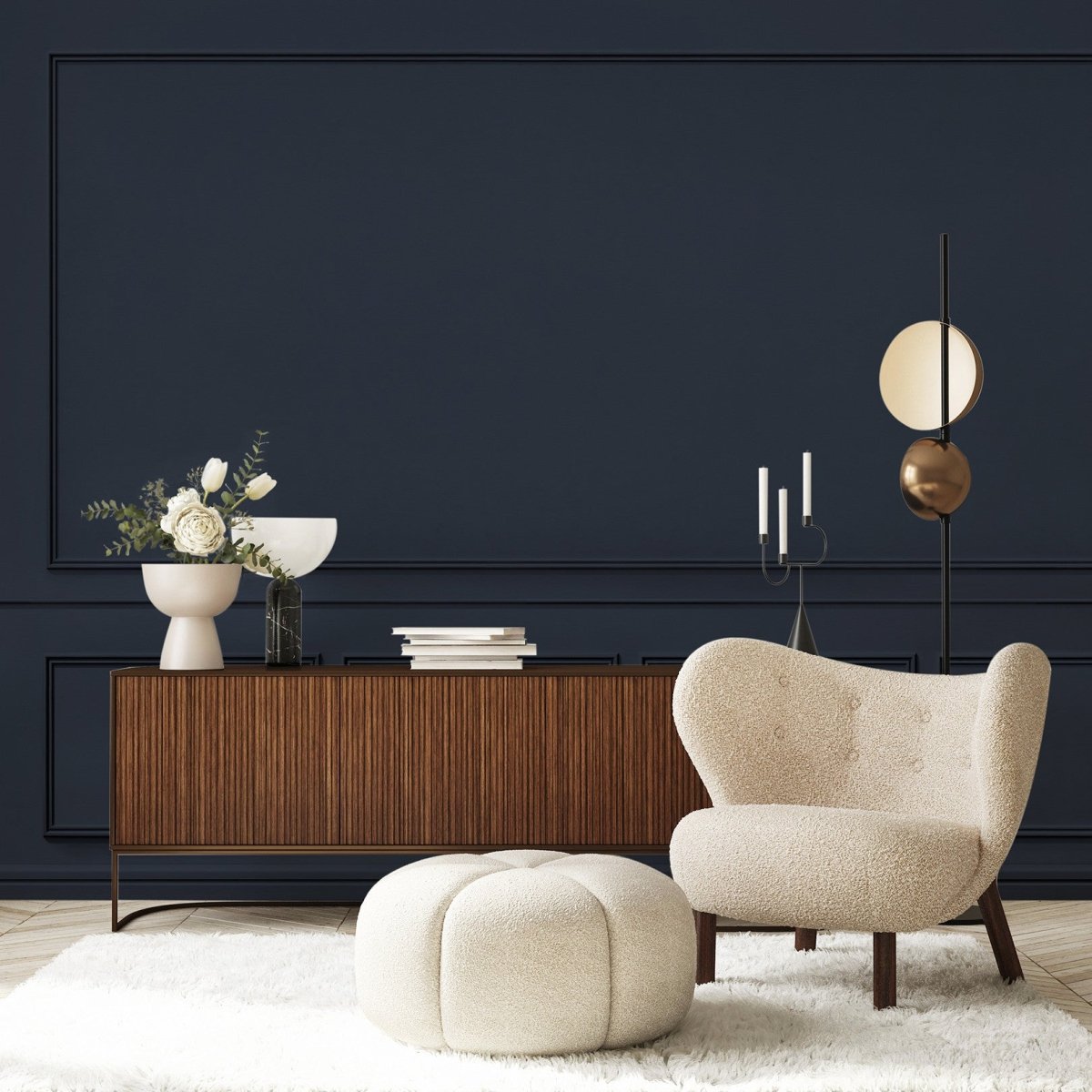 Les Dominotiers Lucien Navy Wandpaneel DOM 2020 - LAB COLOUR THE WORLD