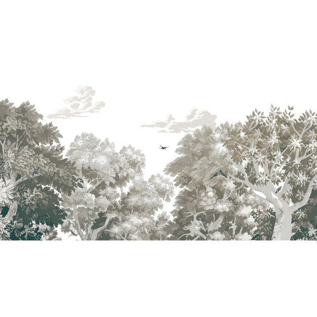 Les Dominotiers Misty forest olive Behang DOM 5109 - LAB COLOUR THE WORLD