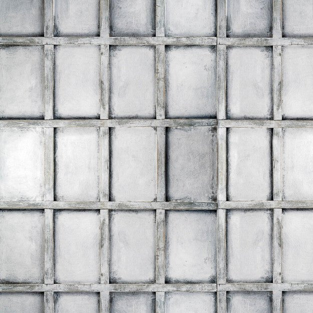 Les Dominotiers Old White Wooden Blanc Et Gris Behang DOM 427 - LAB COLOUR THE WORLD