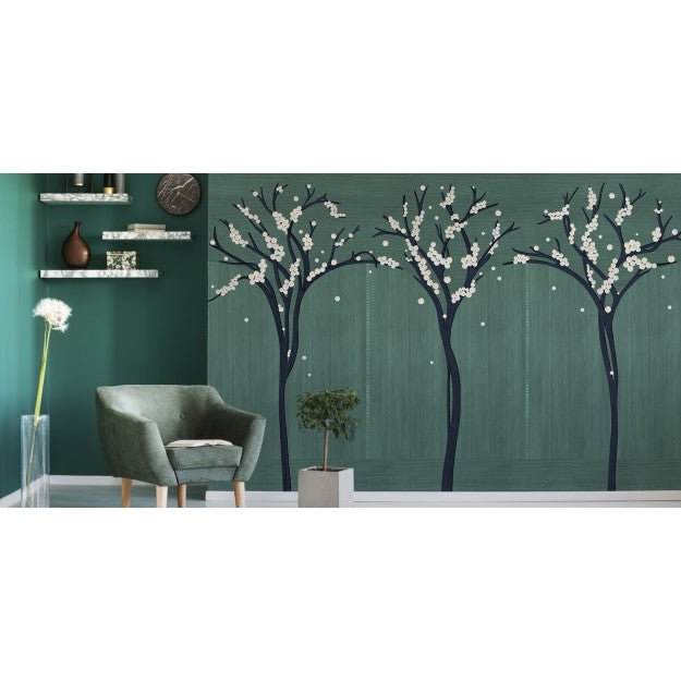 Les Dominotiers Pacaya Vert Behang DOM 4022 - LAB COLOUR THE WORLD