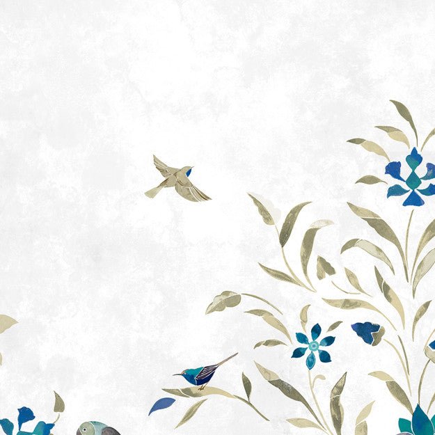 Les Dominotiers Palais Floral vert Behang DOM 6006 - LAB COLOUR THE WORLD