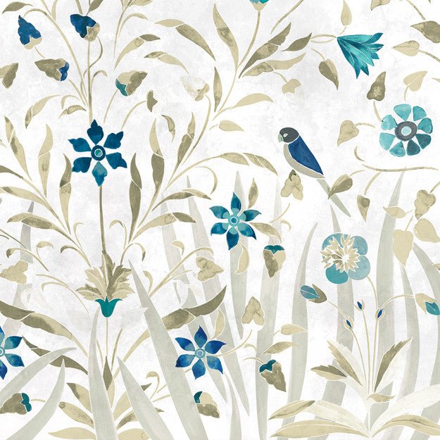 Les Dominotiers Palais Floral vert Behang DOM 6006 - LAB COLOUR THE WORLD