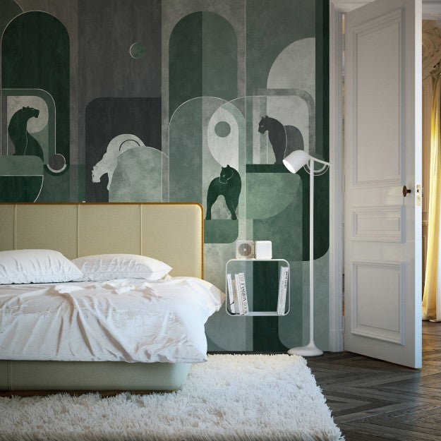 Les Dominotiers Panthera Argent Behang DOM 4002 - LAB COLOUR THE WORLD