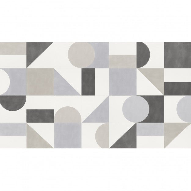 Les Dominotiers Puzzle Blue Blue, Black & Grey Behang DOM 713 - LAB COLOUR THE WORLD