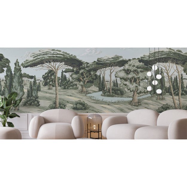 Les Dominotiers Sovana blue sky Behang DOM 5101 - LAB COLOUR THE WORLD