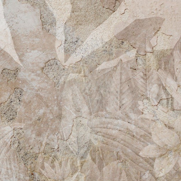 Les Dominotiers Tropical Patina Wall Beige Et Rose Behang DOM 413 - LAB COLOUR THE WORLD