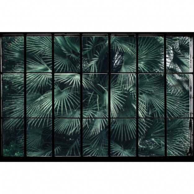 Les Dominotiers Tropical Window Vert Behang DOM 435 - LAB COLOUR THE WORLD