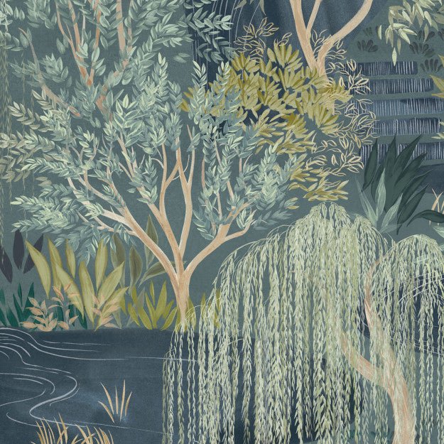 Les Dominotiers Water Garden Behang DOM 211 - LAB COLOUR THE WORLD