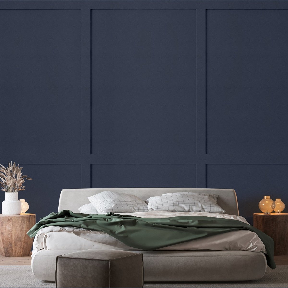 Les Dominotiers William Navy Wandpaneel DOM 2074 - LAB COLOUR THE WORLD