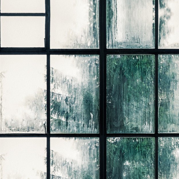 Les Dominotiers Window Factory Vert Et Blanc Behang DOM 436 - LAB COLOUR THE WORLD