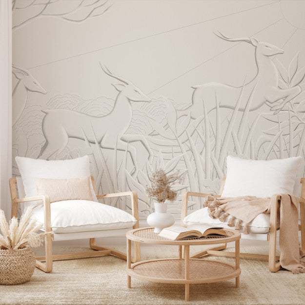Les Dominotiers Les Trois Antilopes Behang DOM 807