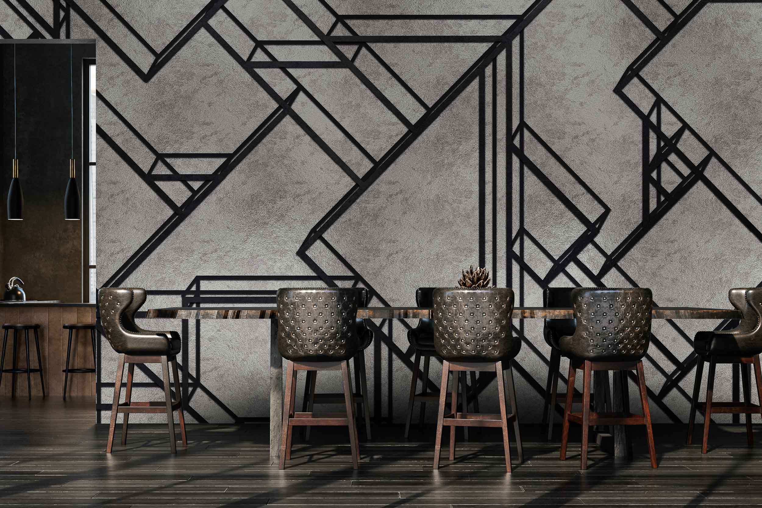 Coordonné Random Metallics LGeometric behang 9600401S sfeer afbeelding 1