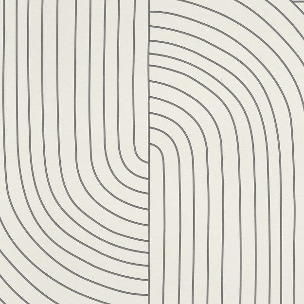 Les Dominotiers Lines Black & Beige Behang DOM 705