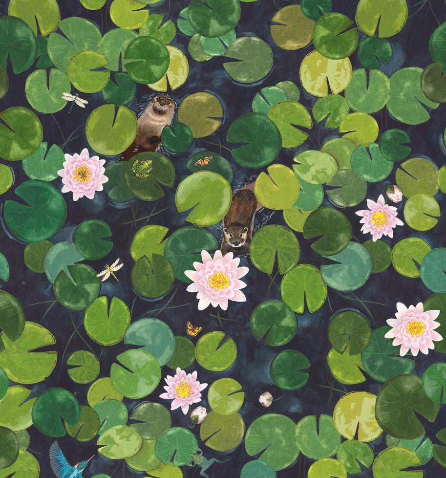 Little Greene Lily Pads Behang 0234LPHOPPE - LAB COLOUR THE WORLD