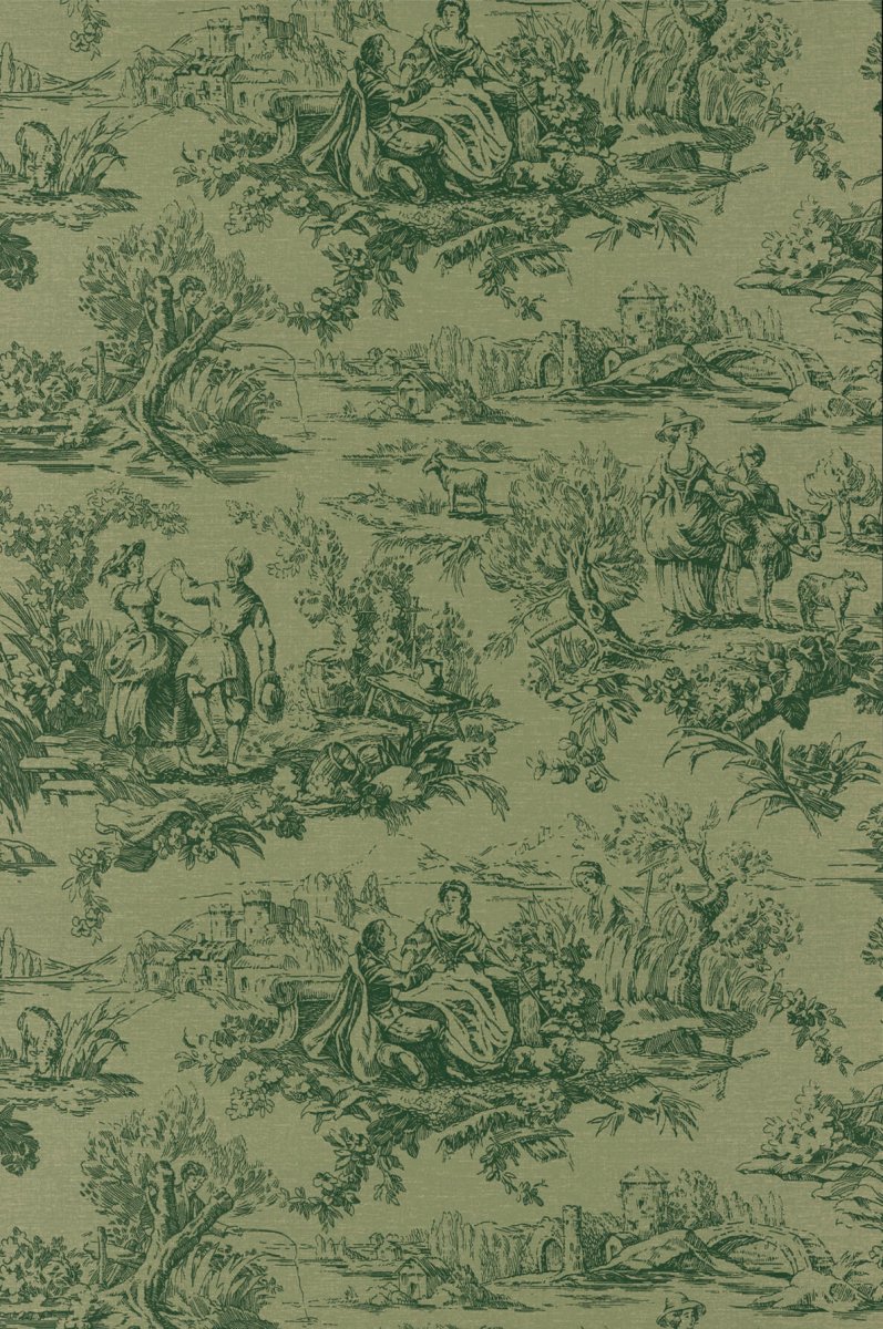 Little Greene Lovers' Toile Behang 0263LODARKB - LAB COLOUR THE WORLD