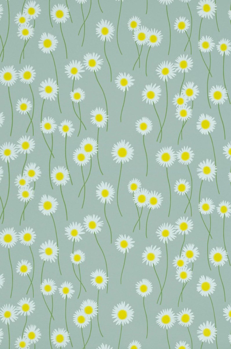 Little Greene Moon Daisies Behang 0234MDCELES - LAB COLOUR THE WORLD