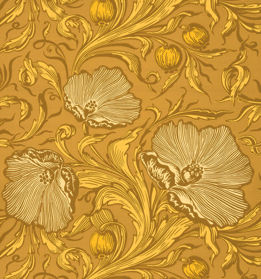 Little Greene Poppy Trail Behang 0263PTYELLO - LAB COLOUR THE WORLD