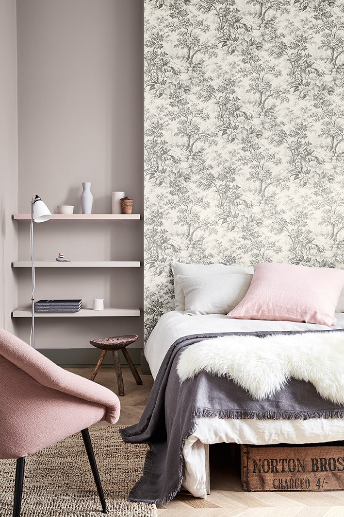 Little Greene Stag Toile Behang 0284SGMOSSZ - LAB COLOUR THE WORLD