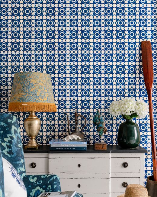 Mind The Gap Aegean Tiles Indigo Behang WP30051 - LAB COLOUR THE WORLD