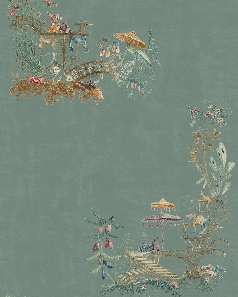 Mind The Gap Chinoiserie Blue Behang WP20437 - LAB COLOUR THE WORLD