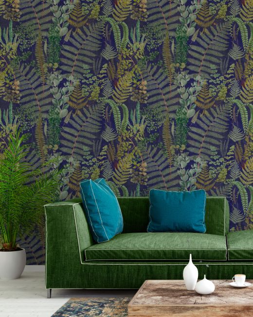 Mind The Gap Green Sanctuary Anthracite Behang WP20318 - LAB COLOUR THE WORLD