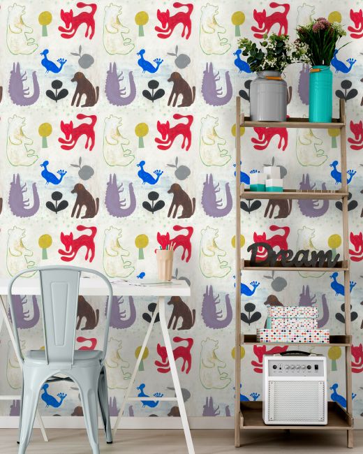Mind The Gap Mr Boyd's Animals Behang WP20275 - LAB COLOUR THE WORLD