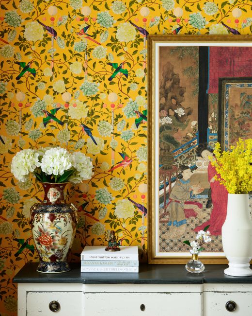 Mind The Gap The Garden of Immortality Mustard Yellow Behang WP20590 - LAB COLOUR THE WORLD