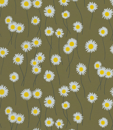 Little Greene Moon Daisies Behang 0234MDOLIVE - LAB COLOUR THE WORLD