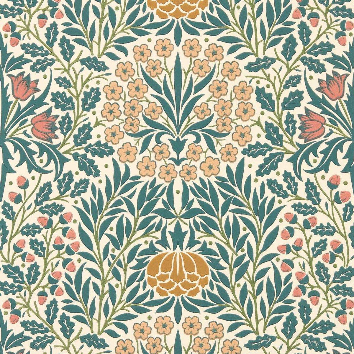 Morris & Co. Daisy & Oak Behang 217586 - LAB COLOUR THE WORLD