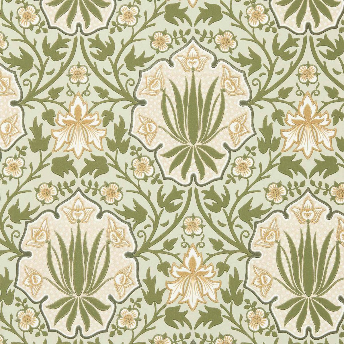 Morris & Co. Iris & Rose Behang 217567 - LAB COLOUR THE WORLD