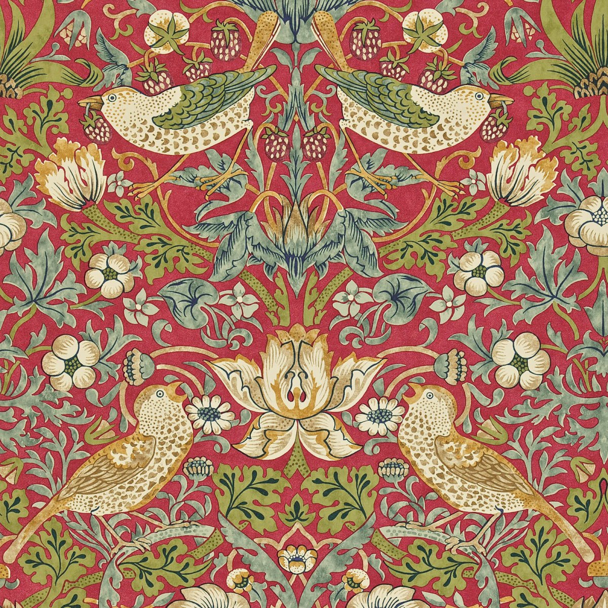 Morris & Co. Strawberry Thief Behang 216475 - LAB COLOUR THE WORLD