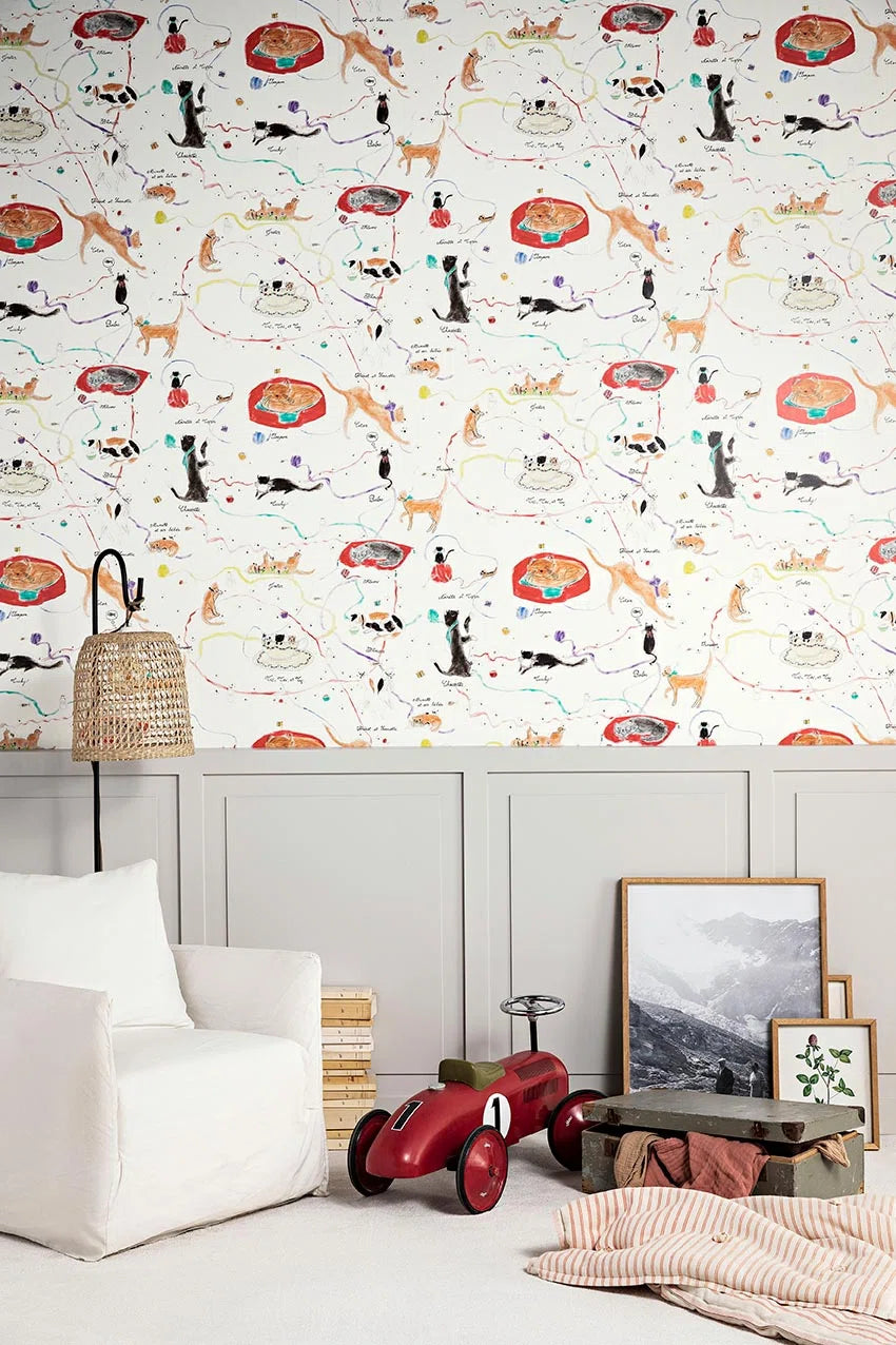 Pierre Frey Les petits chats de colette Behang FP807001 - LAB COLOUR THE WORLD