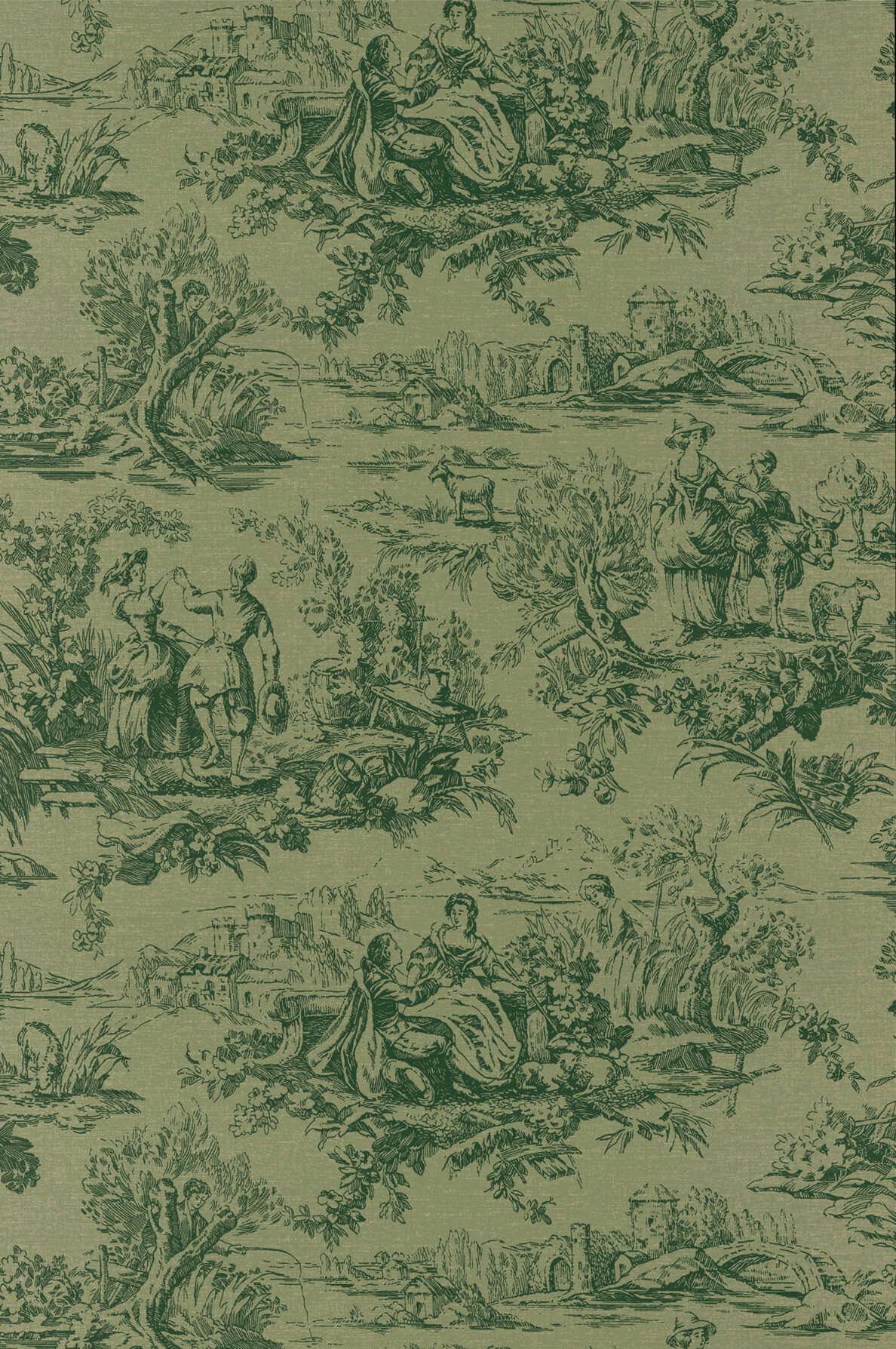 Little Greene Lovers' Toile Behang 0263LODARKB - LAB COLOUR THE WORLD