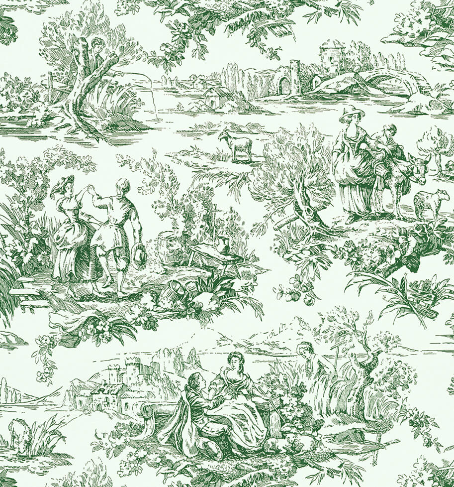 Little Greene Lovers' Toile Behang 0263LOPUCKZ - LAB COLOUR THE WORLD