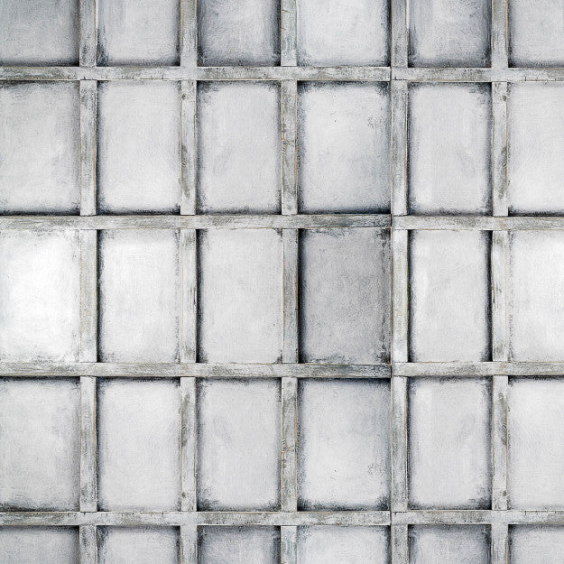 Les Dominotiers Old White Wooden Blanc Et Gris Behang DOM 427