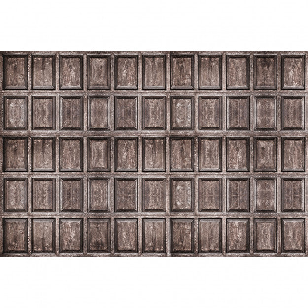 Les Dominotiers Old Wood Panels Marron Behang DOM 426