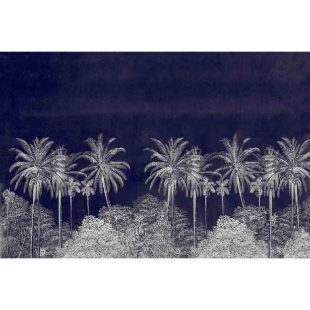 Les Dominotiers Palm Grove, Midnight Behang DOM 310-2