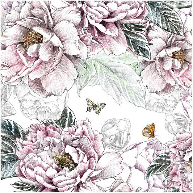 Les Dominotiers Peonies Behang DOM 1513