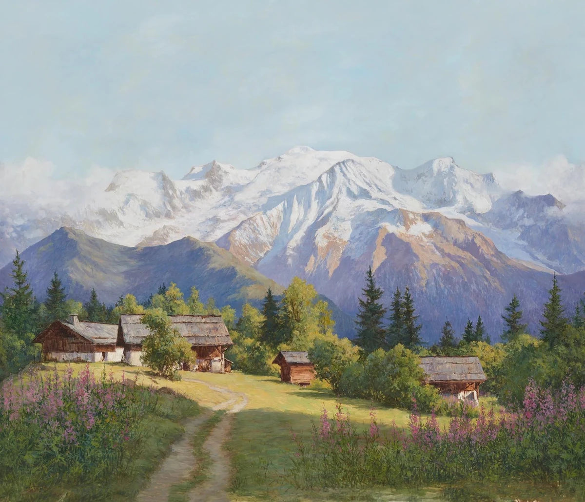 Pierre Frey La vallée du Mont Blanc Behangpaneel FP994001 - LAB COLOUR THE WORLD