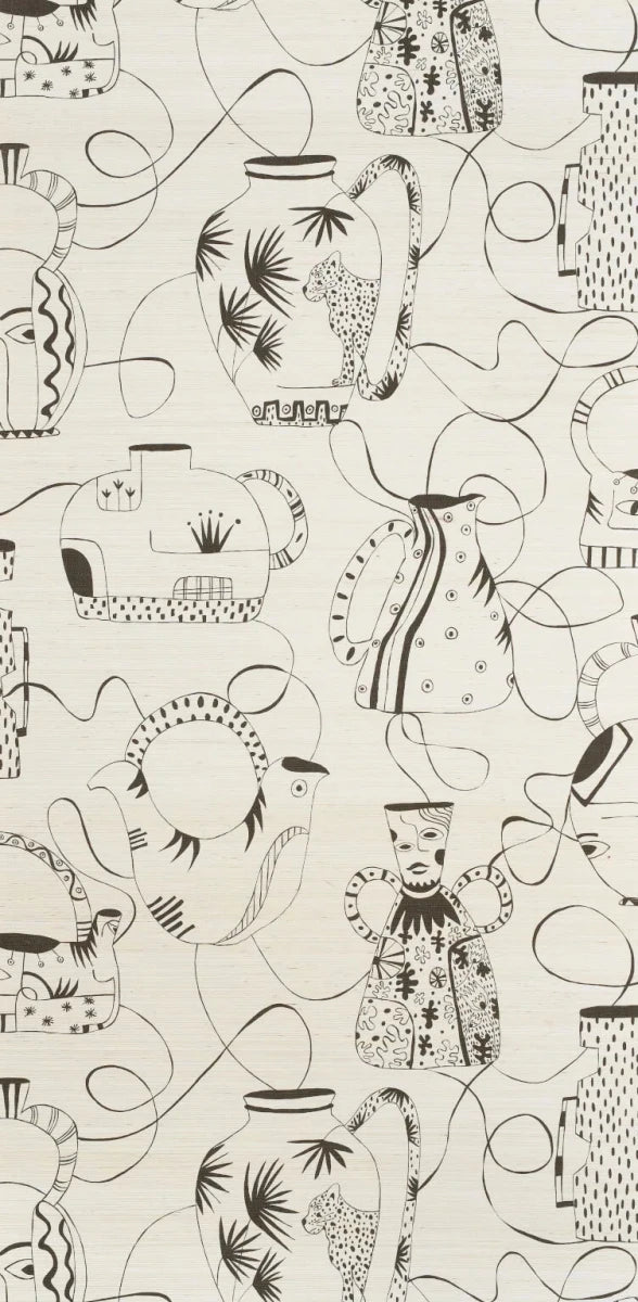 Pierre Frey Vases masqués Behang FP591001 - LAB COLOUR THE WORLD