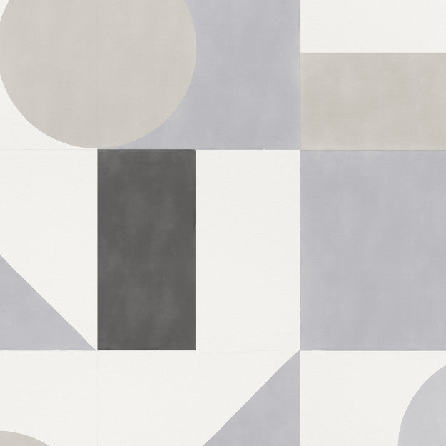 Les Dominotiers Puzzle Blue Blue, Black & Grey Behang DOM 713