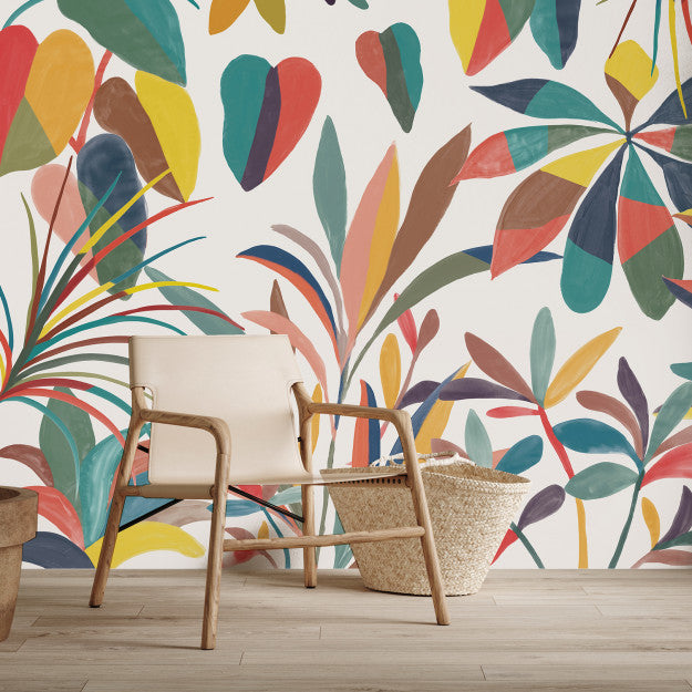 Les Dominotiers Rainbow Leaves Behang DOM 613